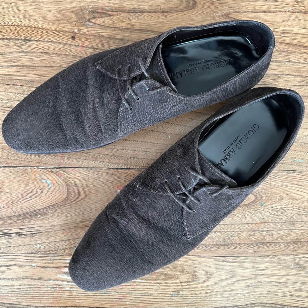 Giorgio Armani Suede Derby Size US 8.5
